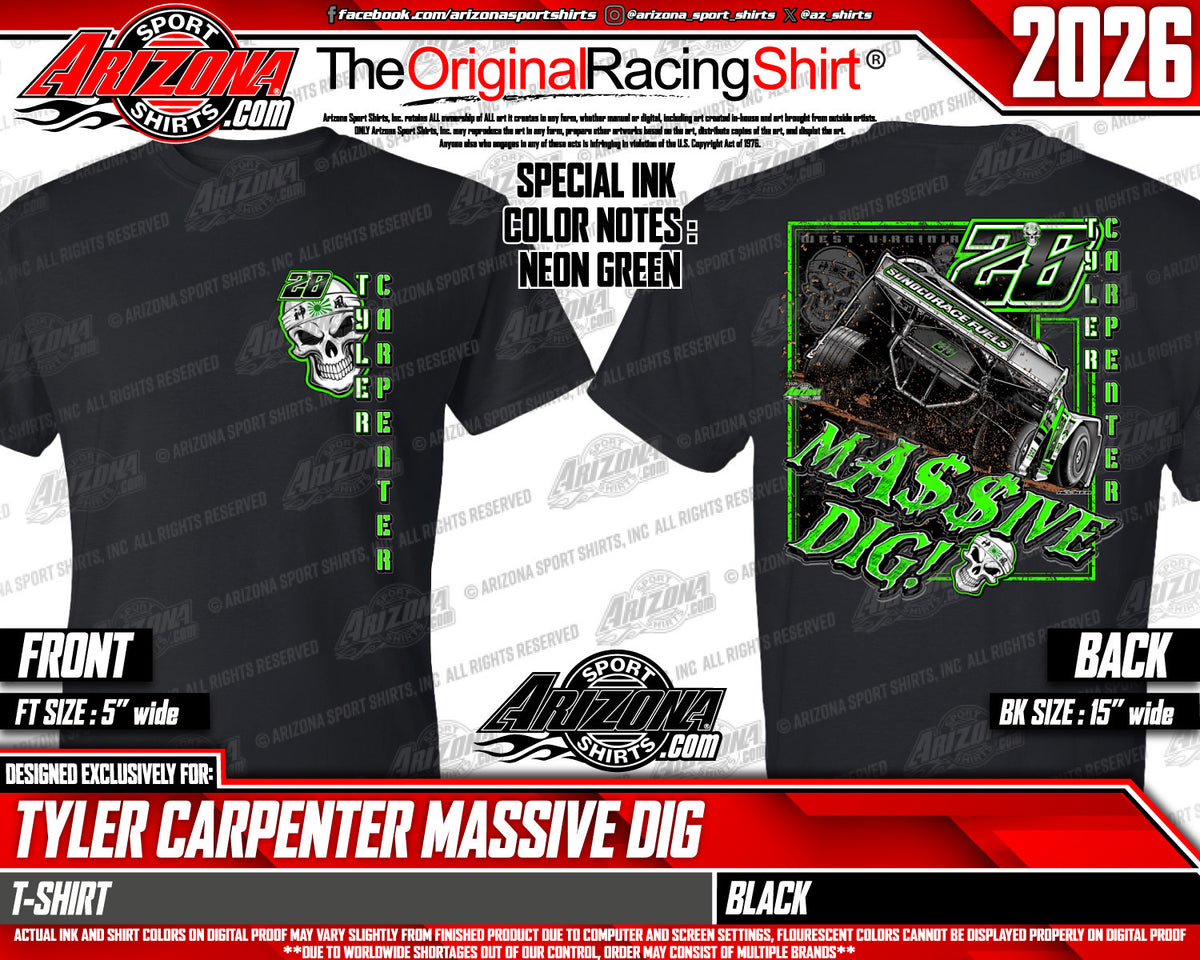 Ma$$ive Dig T-Shirt Black or Gray