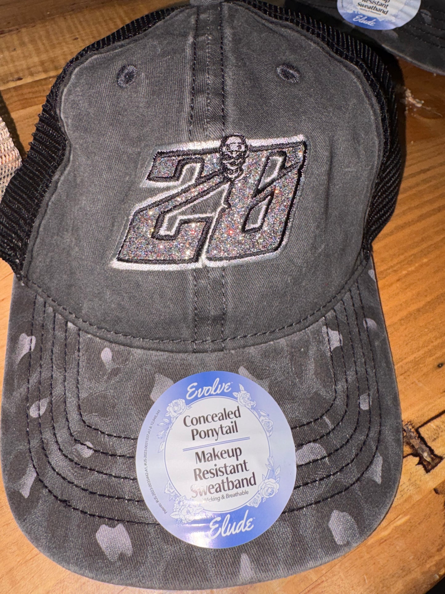 Ladies "Sparkle and Shine" Animal Print Hat Gray/Black LIMITED INVENTORY!!!