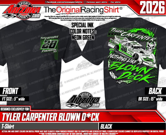 Blown Deck T-Shirts Black.        Sizes S-5X.                                   These are a pre-order. Expected delivery is the end of this week!