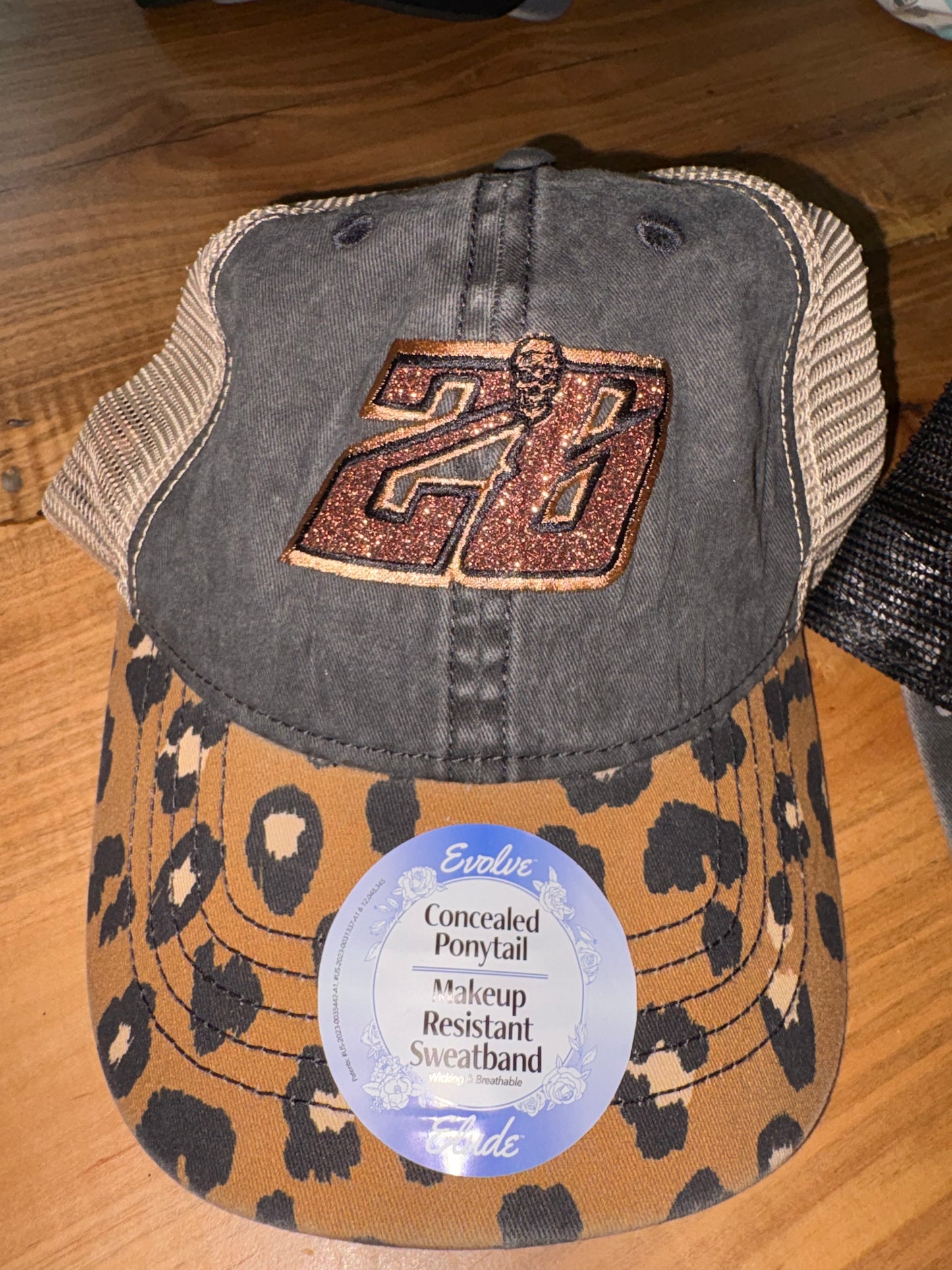 Ladies "Sparkle and Shine" Animal Print Hat Brown/Black LIMITED INVENTORY!!!