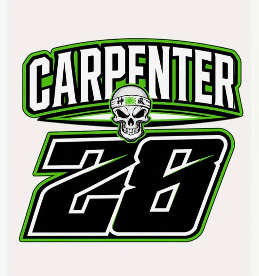 Blanket White/Green/Black Name Number Skully