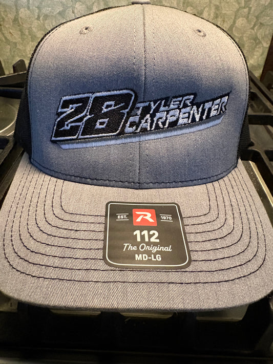 Hat Richardson 112 Diagonal Name Gray/Black w/white