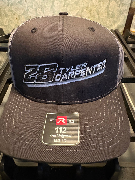 Hat Richardson 112 Diagonal Name Black/Gray w/Wh/Gray
