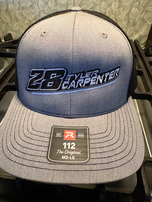Hat Richardson Diagonal Name 112 Gray/Black w/White