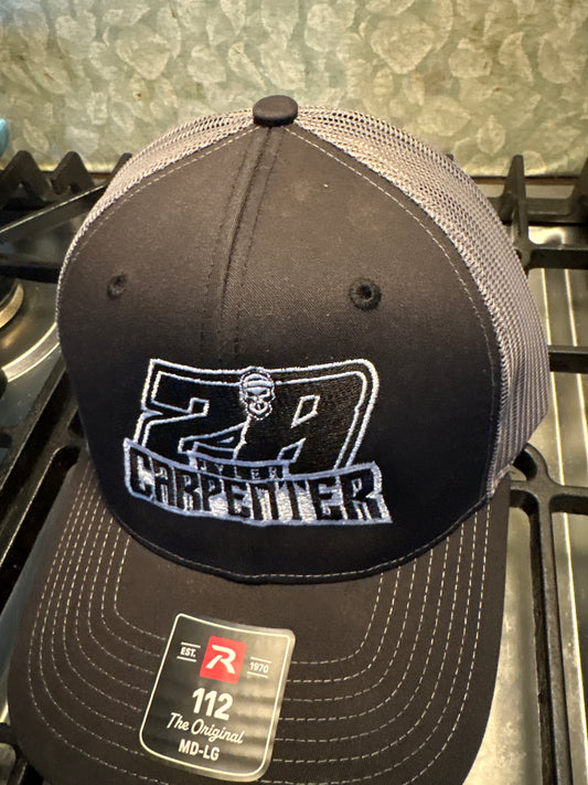 Hat Richardson 112 Name Number Black/Gray w/White